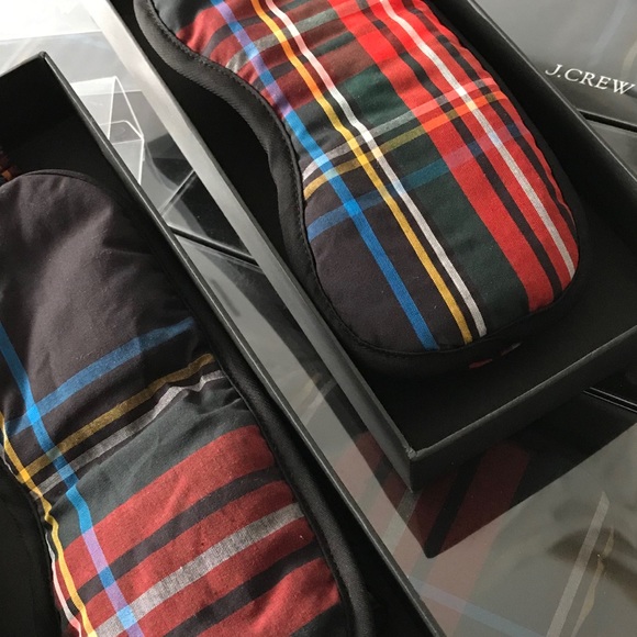 NWT J.Crew Stewart Tartan Sleep Mask - Picture 9 of 15